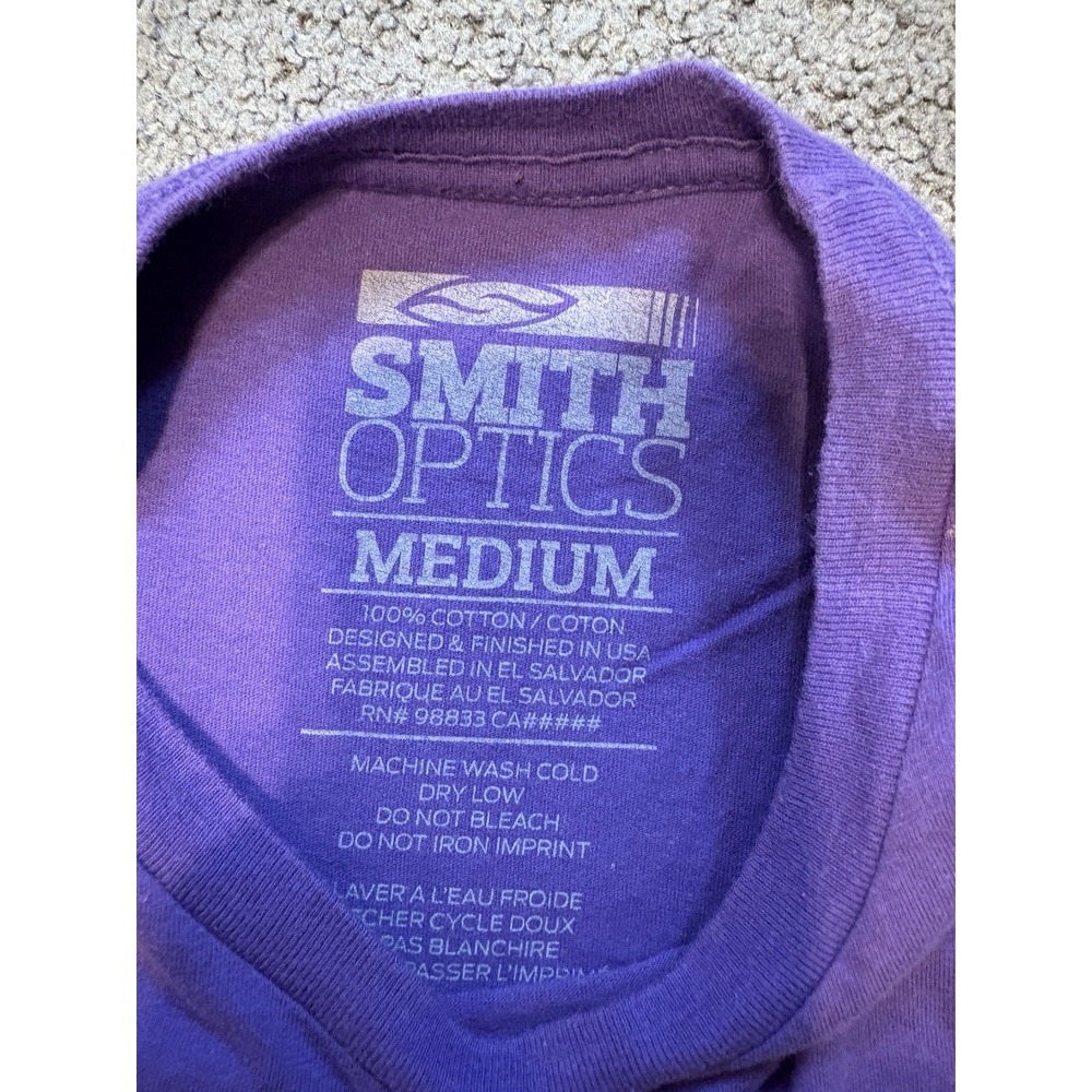 Smith Optics Vintage Logo T Shirt M Purple Orange - Picture 3 of 5